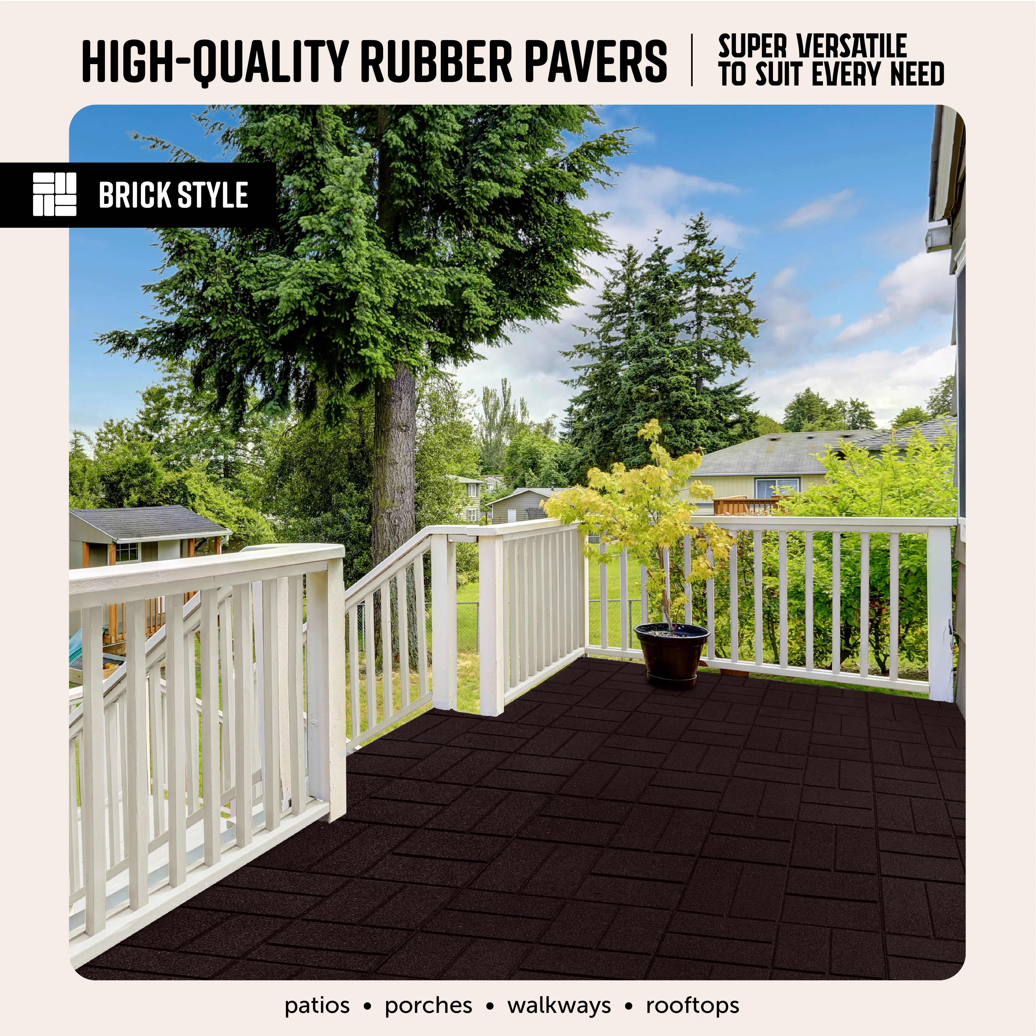 Brick Interlocking Rubber Paver Tile - Image 12