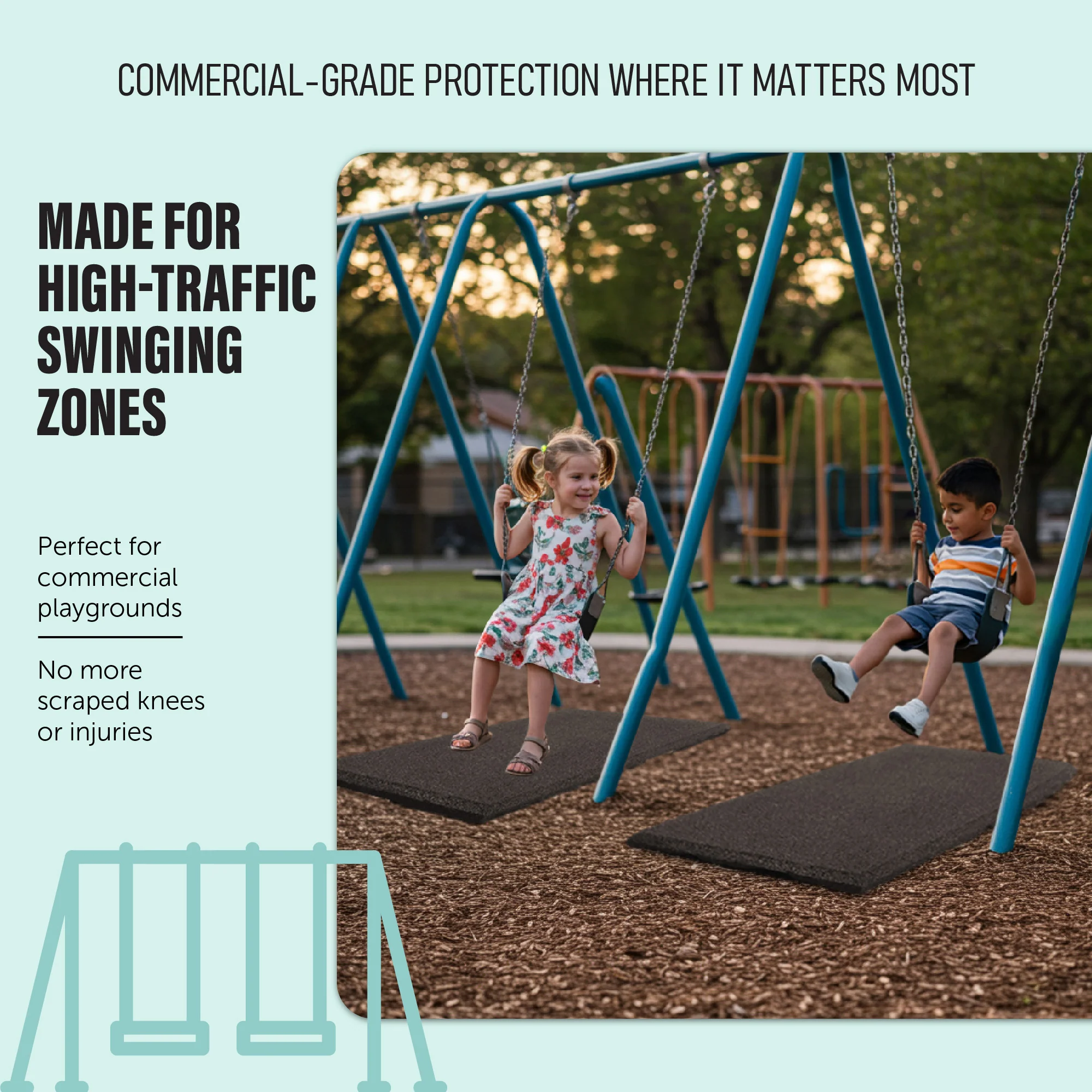 Commercial Rubber Swing Mat - Image 9